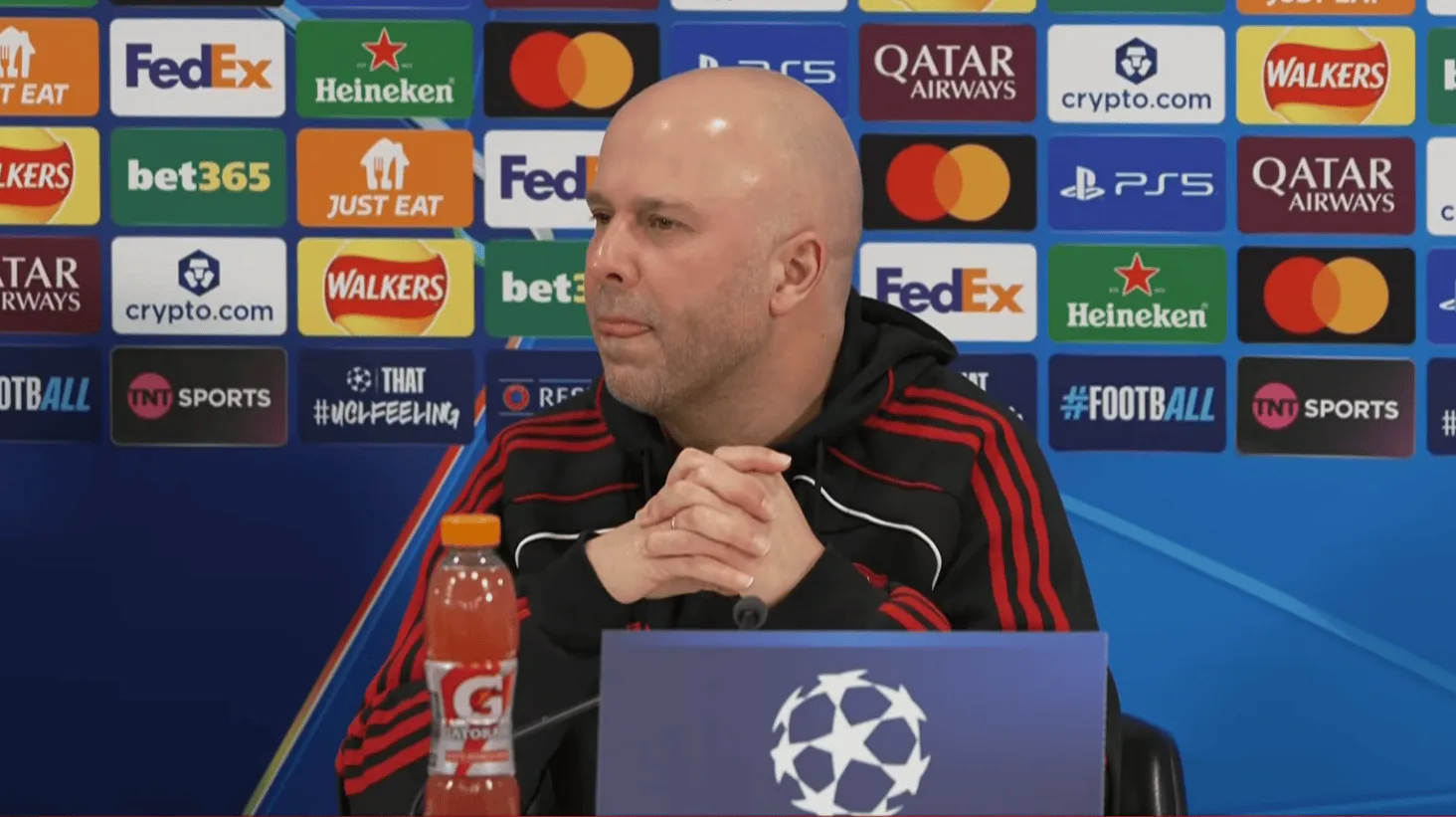 斯洛特：上赛季夺冠可能因被巴黎淘汰；利物浦30年仅2夺英超